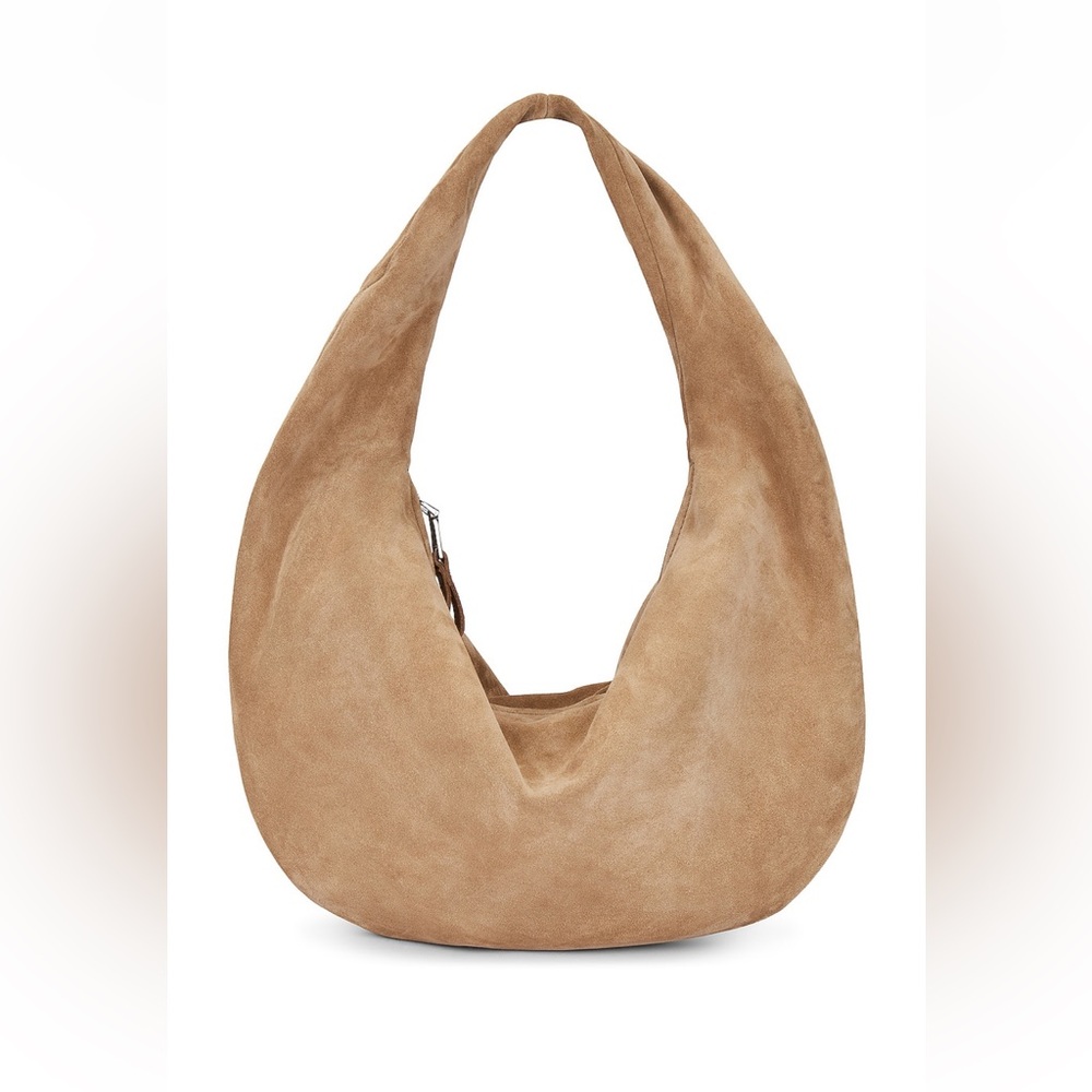 Flattered Suede Hobo Bag in Tan - Revolve